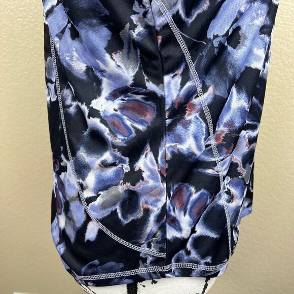 St. John's Bay Blue Purple Floral Short Sleeves Size PS Women's Athletic Top gym - Picture 13 of 15
